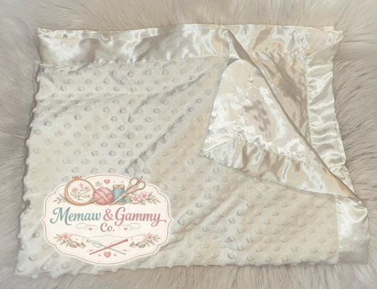 Personalized Minky Satin Baby Blanket