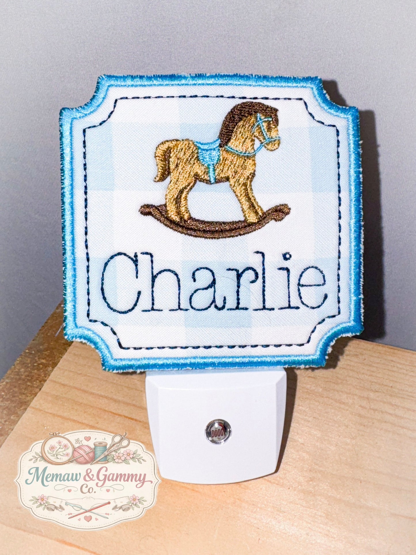 Custom Personalized Embroidered Night Light Nightlight
