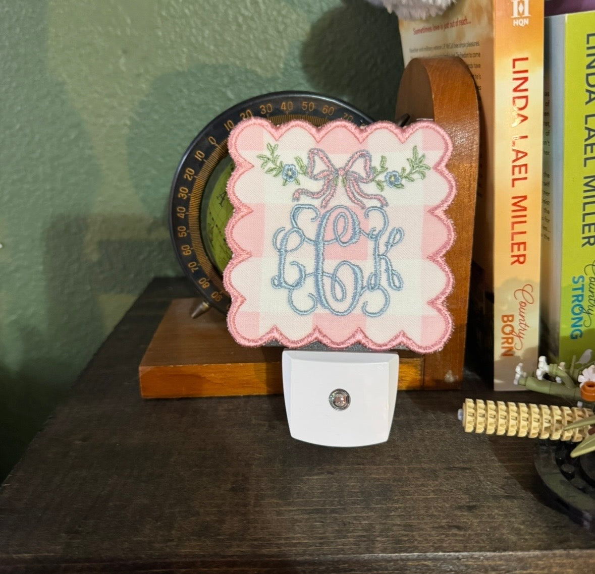 Custom Personalized Embroidered Night Light Nightlight