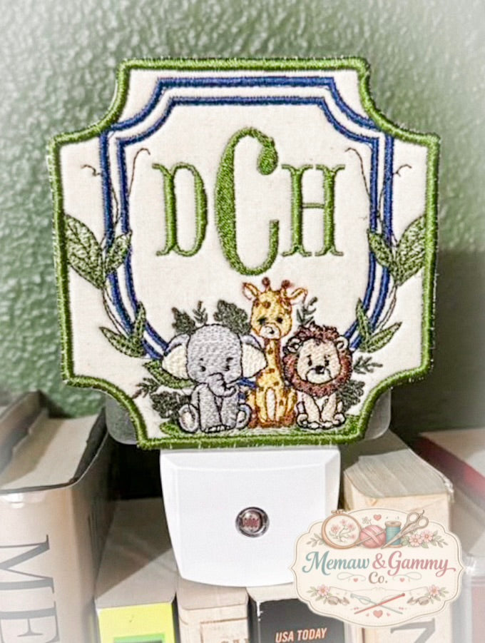 Custom Personalized Embroidered Night Light Nightlight
